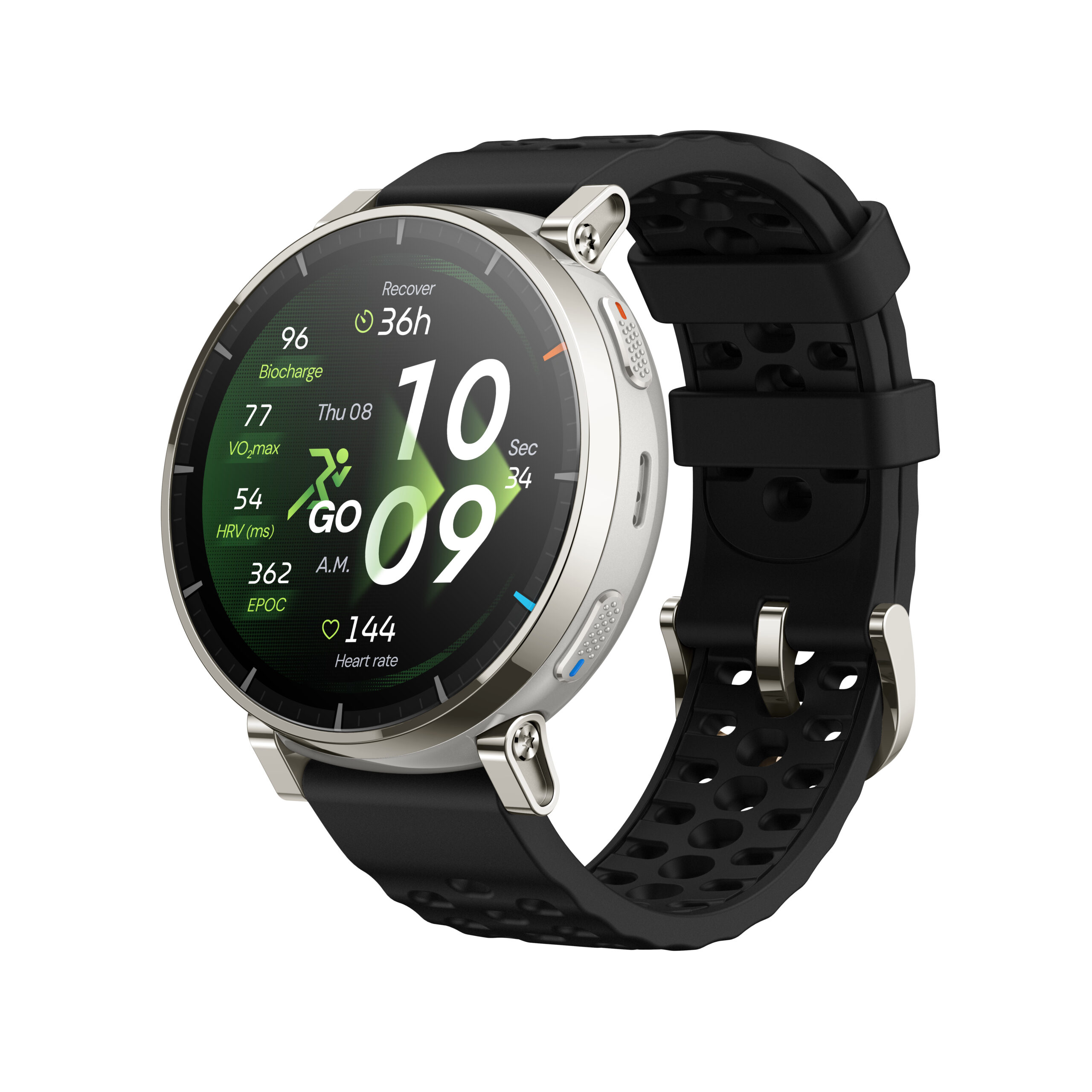 Amazfit Active 3 3,35 cm (1.32") AMOLED Digitaal 466 x 466 Pixels Touchscreen Goud GPS - Afbeelding 4