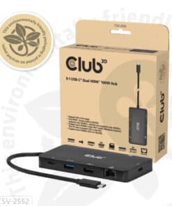 CLUB3D 9-1 Dual HDMI™ USB-C® Hub PD3.0 100W - Afbeelding 7