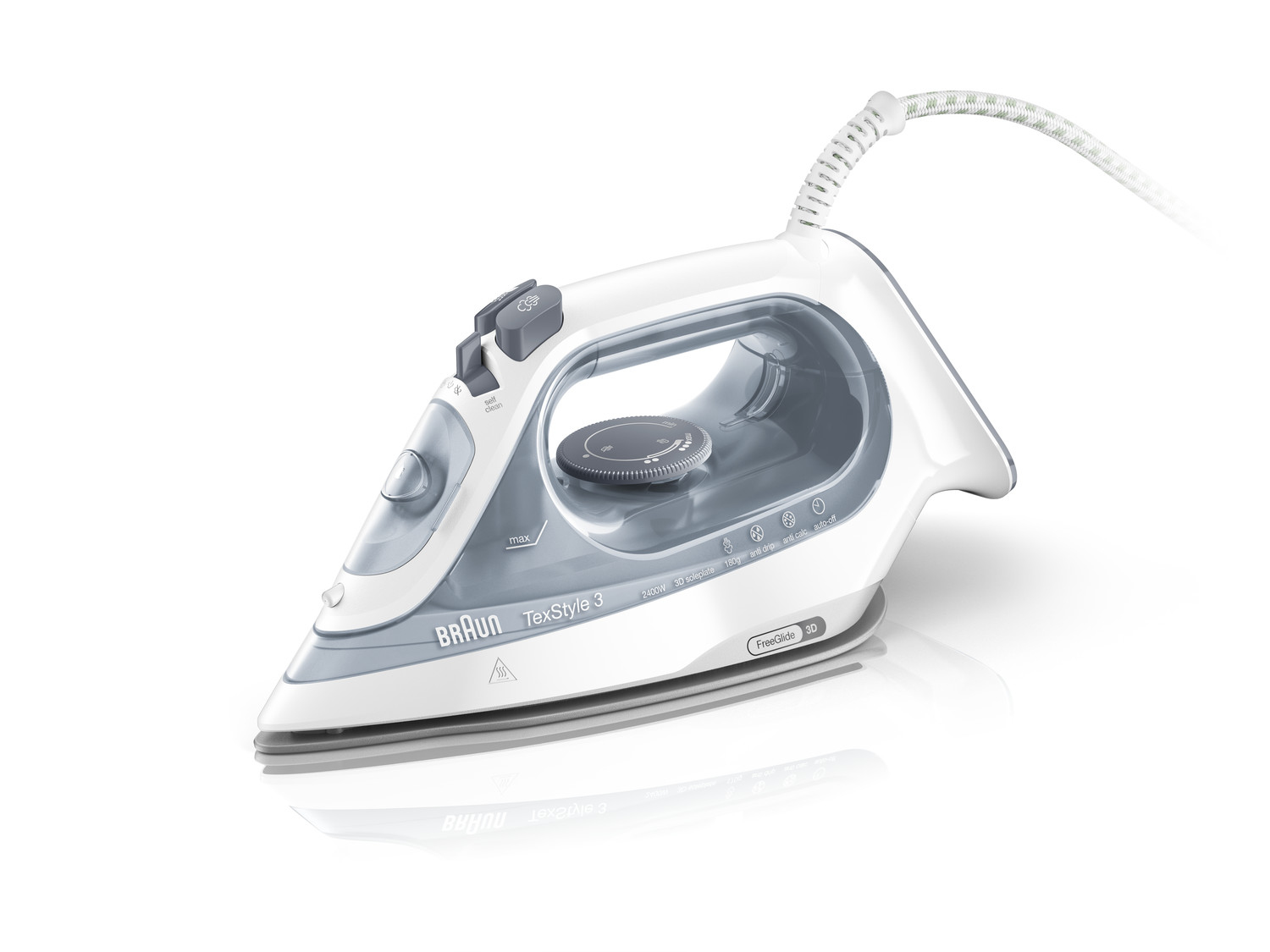 Braun TexStyle 3 SI3054GY Stoomstrijkijzer Keramische zoolplaat 2400 W Grijs