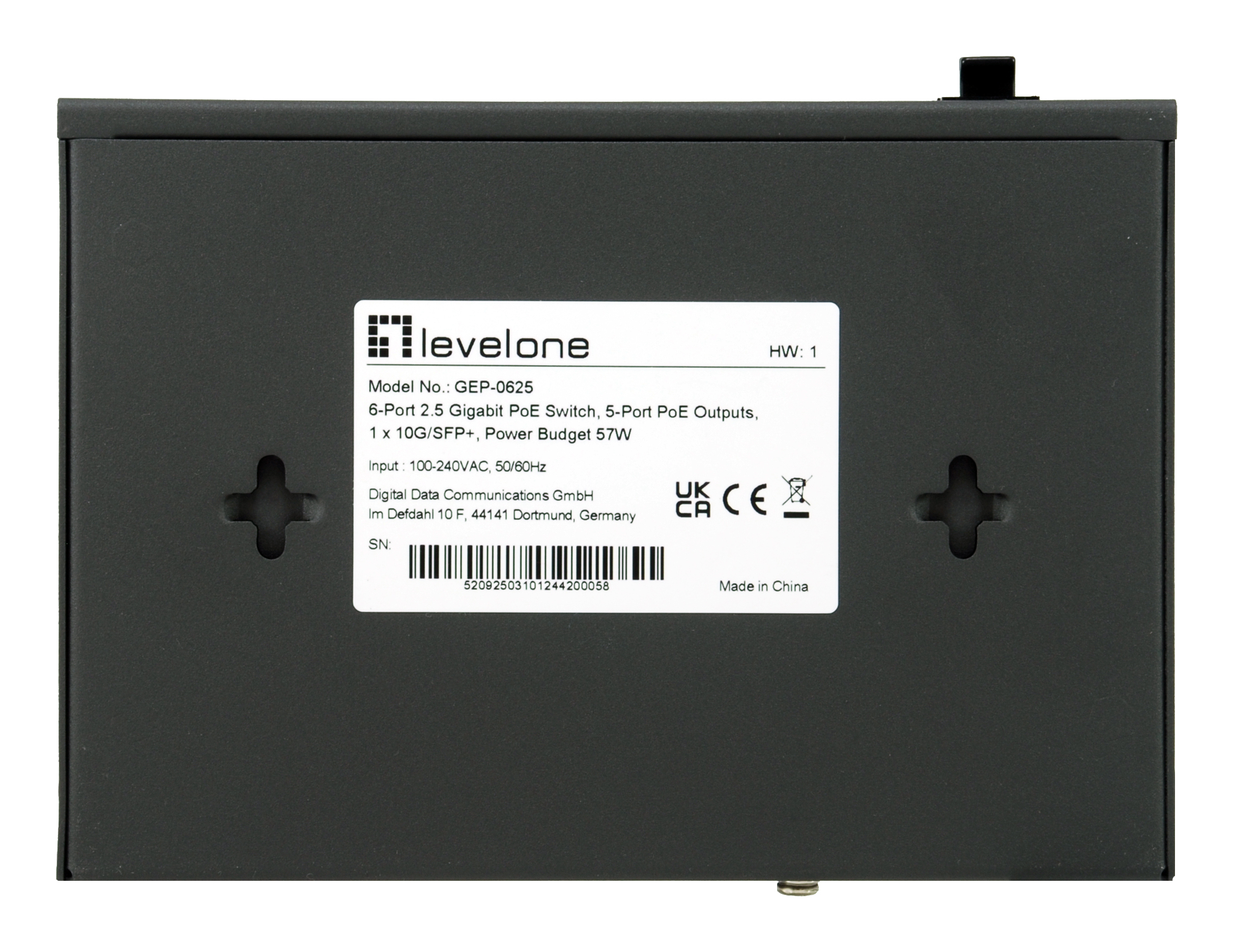 LevelOne GEP-0625 netwerk-switch Unmanaged 2.5G Ethernet (100/1000/2500) Power over Ethernet (PoE) Zwart - Afbeelding 5