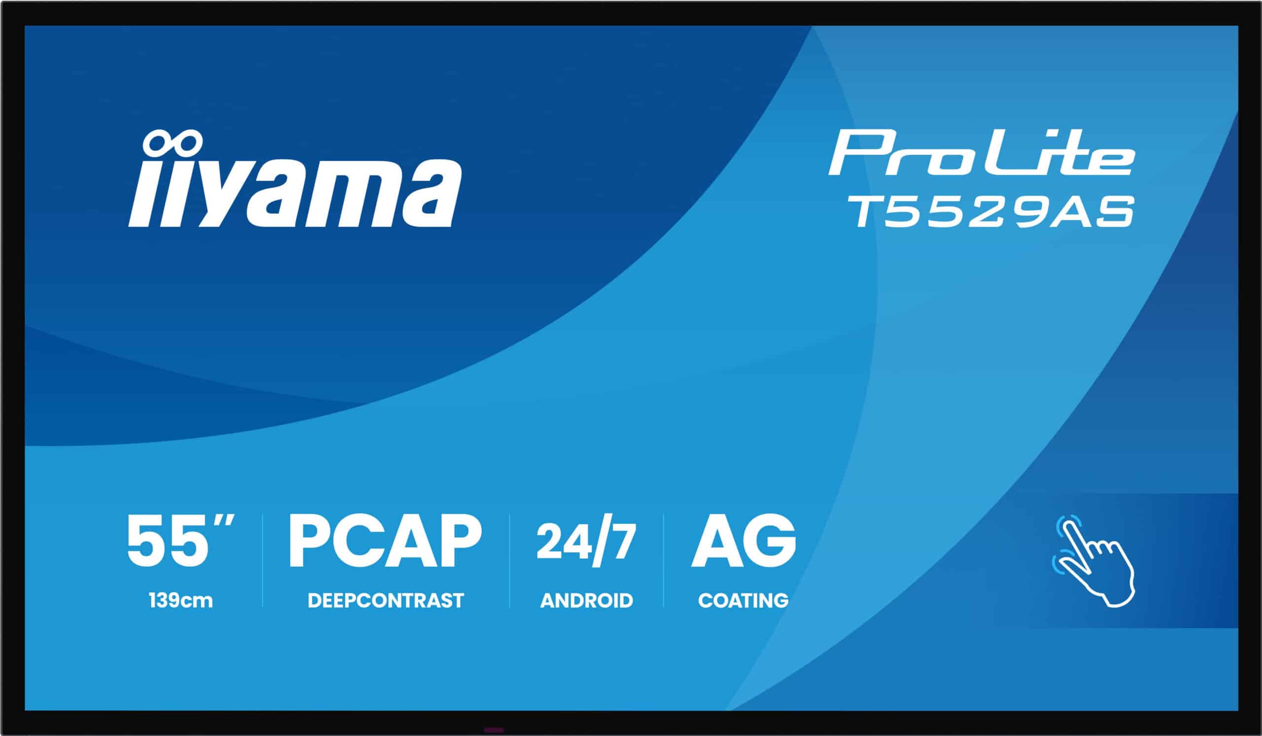 iiyama T5529AS-B1AG beeldkrant Kiosk-ontwerp 138,7 cm (54.6") LED Wifi 450 cd/m² 4K Ultra HD Zwart Touchscreen Type processor Android 24/7 - Afbeelding 2