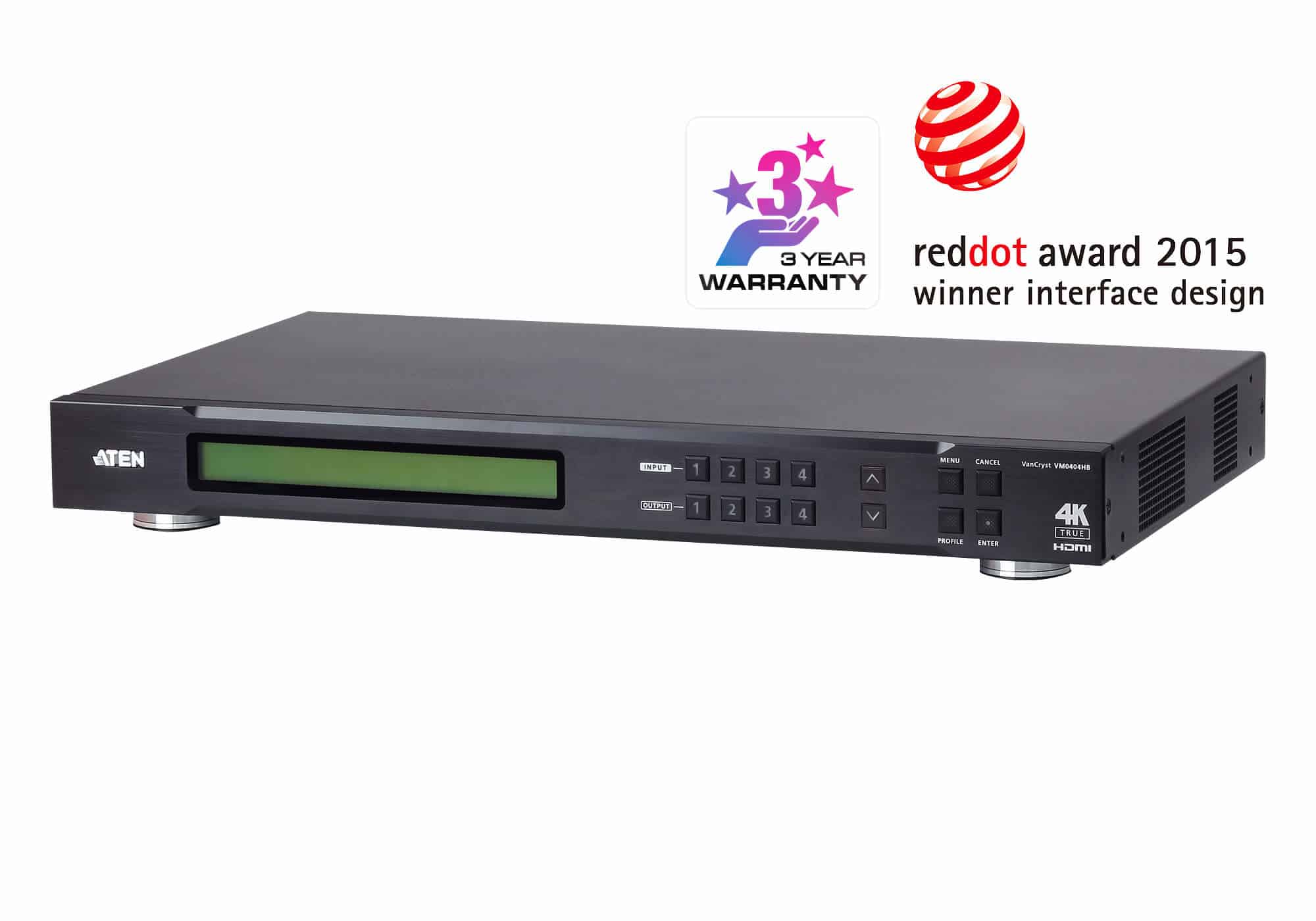 ATEN 4 x 4 True 4K HDMI Matrix Switch