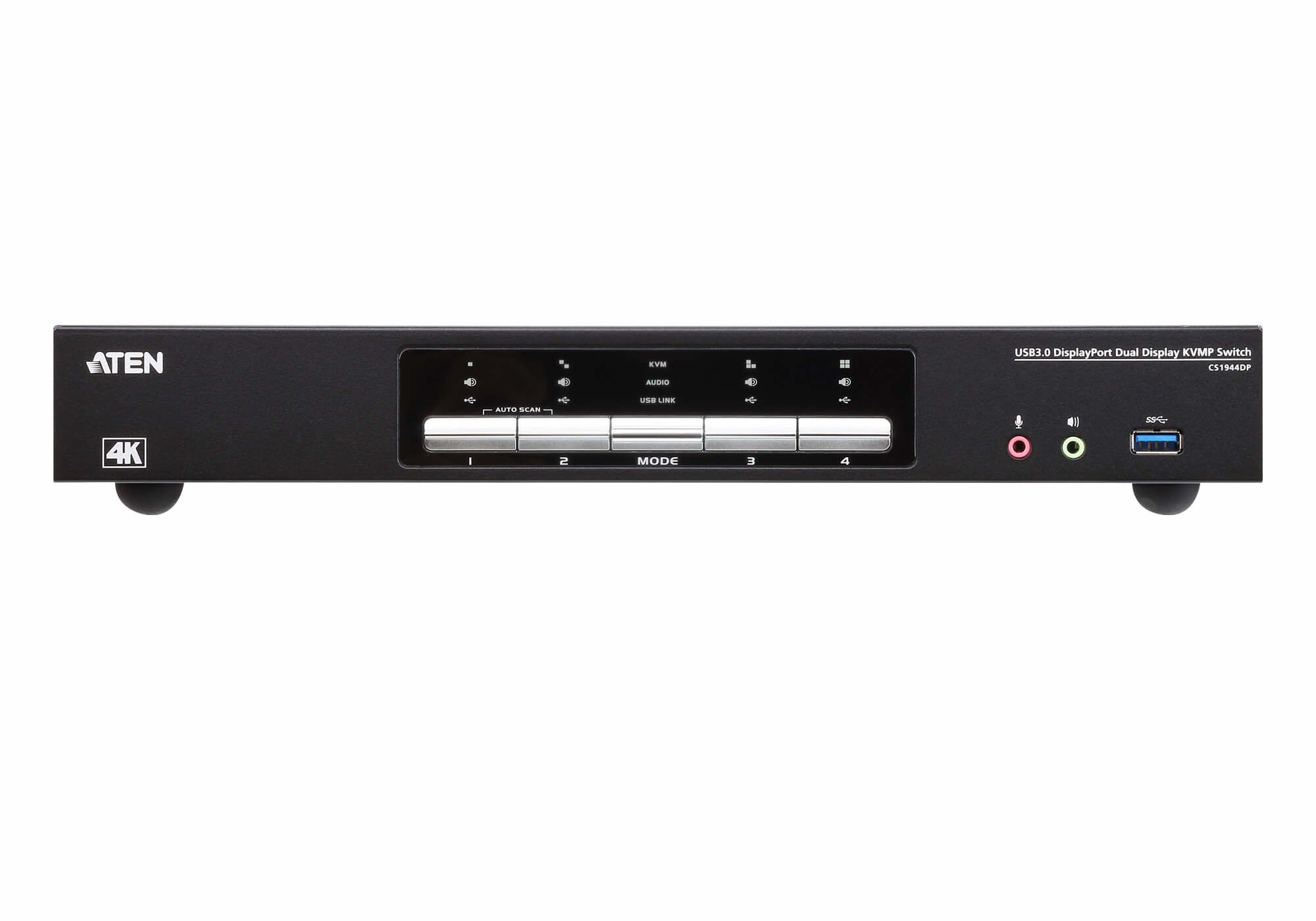 ATEN 4-poorts USB 3.0 4K DisplayPort Dual Display KVMP™-switch - Afbeelding 3