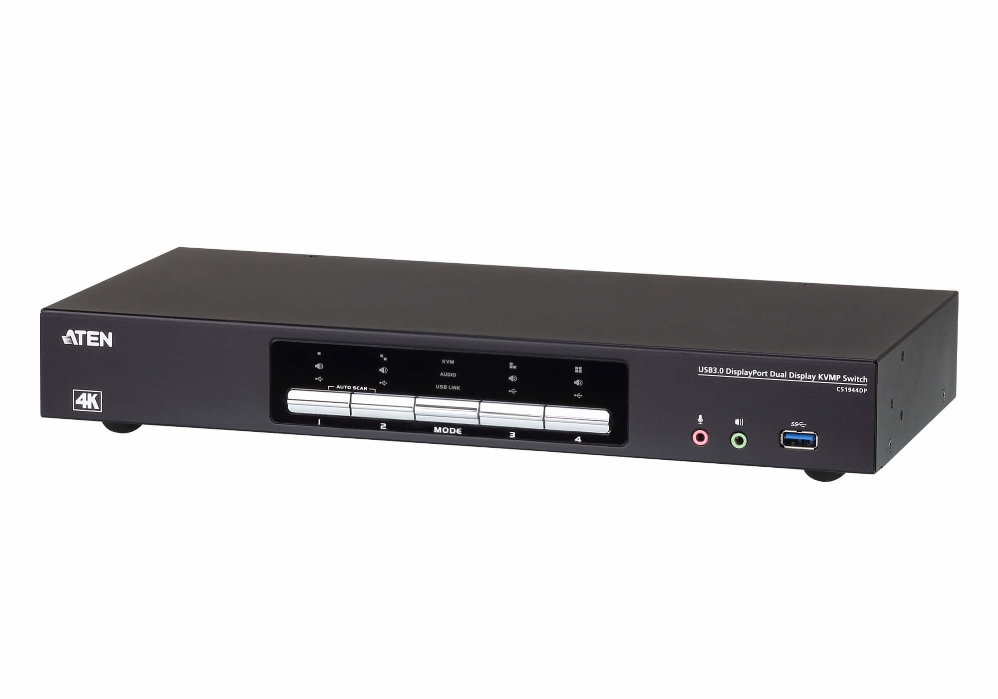 ATEN 4-poorts USB 3.0 4K DisplayPort Dual Display KVMP™-switch