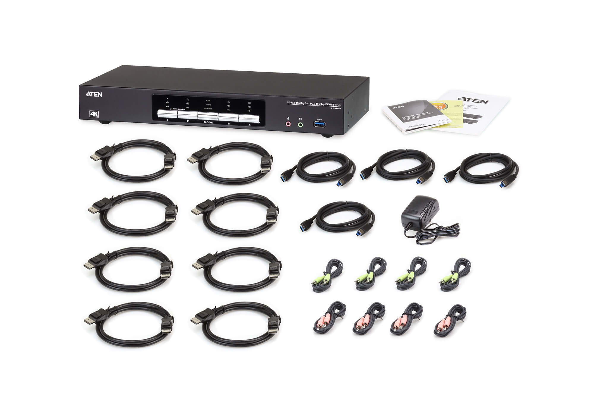 ATEN 4-poorts USB 3.0 4K DisplayPort Dual Display KVMP™-switch - Afbeelding 5