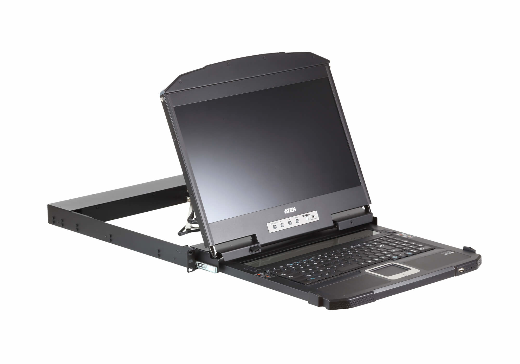 ATEN CL3800NW rack console 47 cm (18.5") 1920 x 1080 Pixels Metaal, Kunststof Zwart 1U - Afbeelding 3
