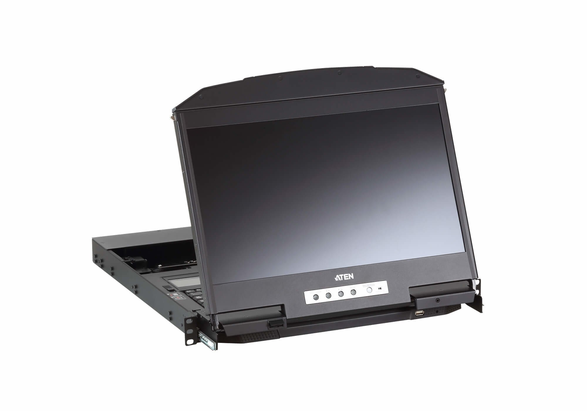 ATEN CL3800NW rack console 47 cm (18.5") 1920 x 1080 Pixels Metaal, Kunststof Zwart 1U - Afbeelding 4