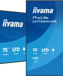 iiyama LH7564UHS-B1AG beeldkrant Digitale signage flatscreen 190,5 cm (75") Wifi 500 cd/m² 4K Ultra HD Zwart Type processor Android 24/7 Monitor