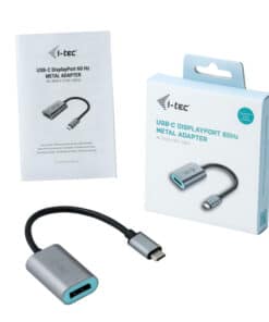 i-tec Metal C31METALDP60HZ video kabel adapter 0,15 m USB Type-C Display Port Grijs, Turkoois - Afbeelding 4
