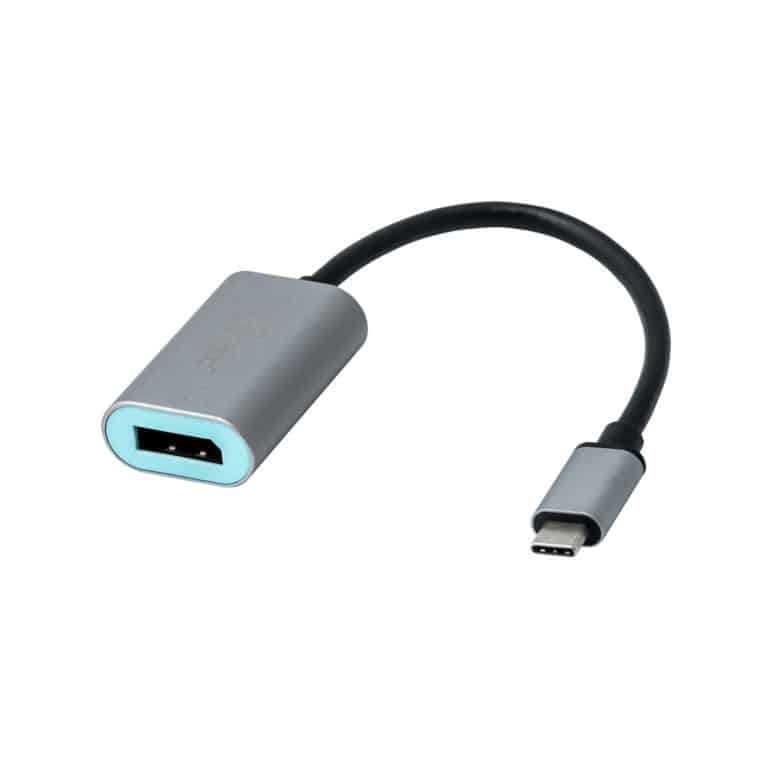 i-tec Metal C31METALDP60HZ video kabel adapter 0,15 m USB Type-C Display Port Grijs, Turkoois - Afbeelding 2