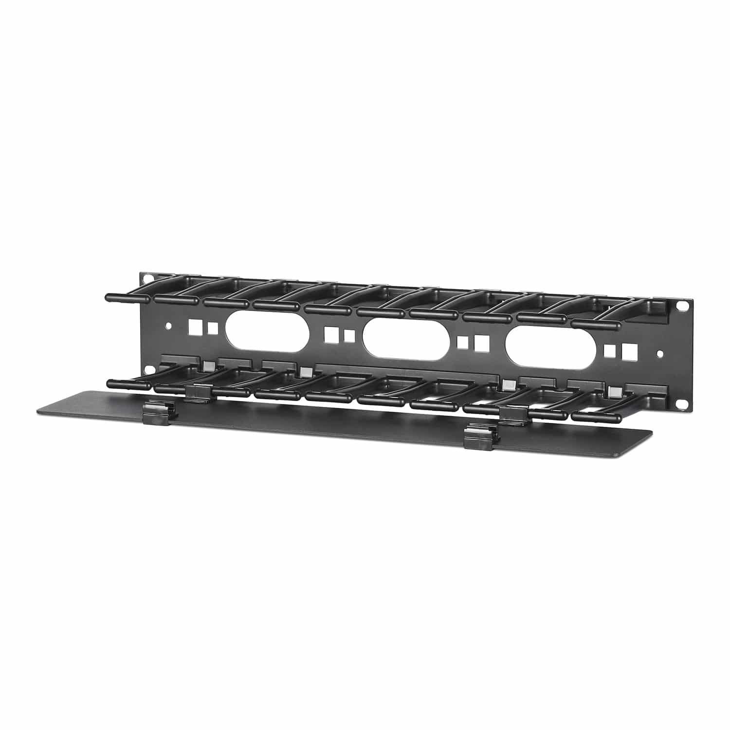 APC Horizontale kabelmanager, 2U x 4" diep, enkelzijdig met kap - Afbeelding 2