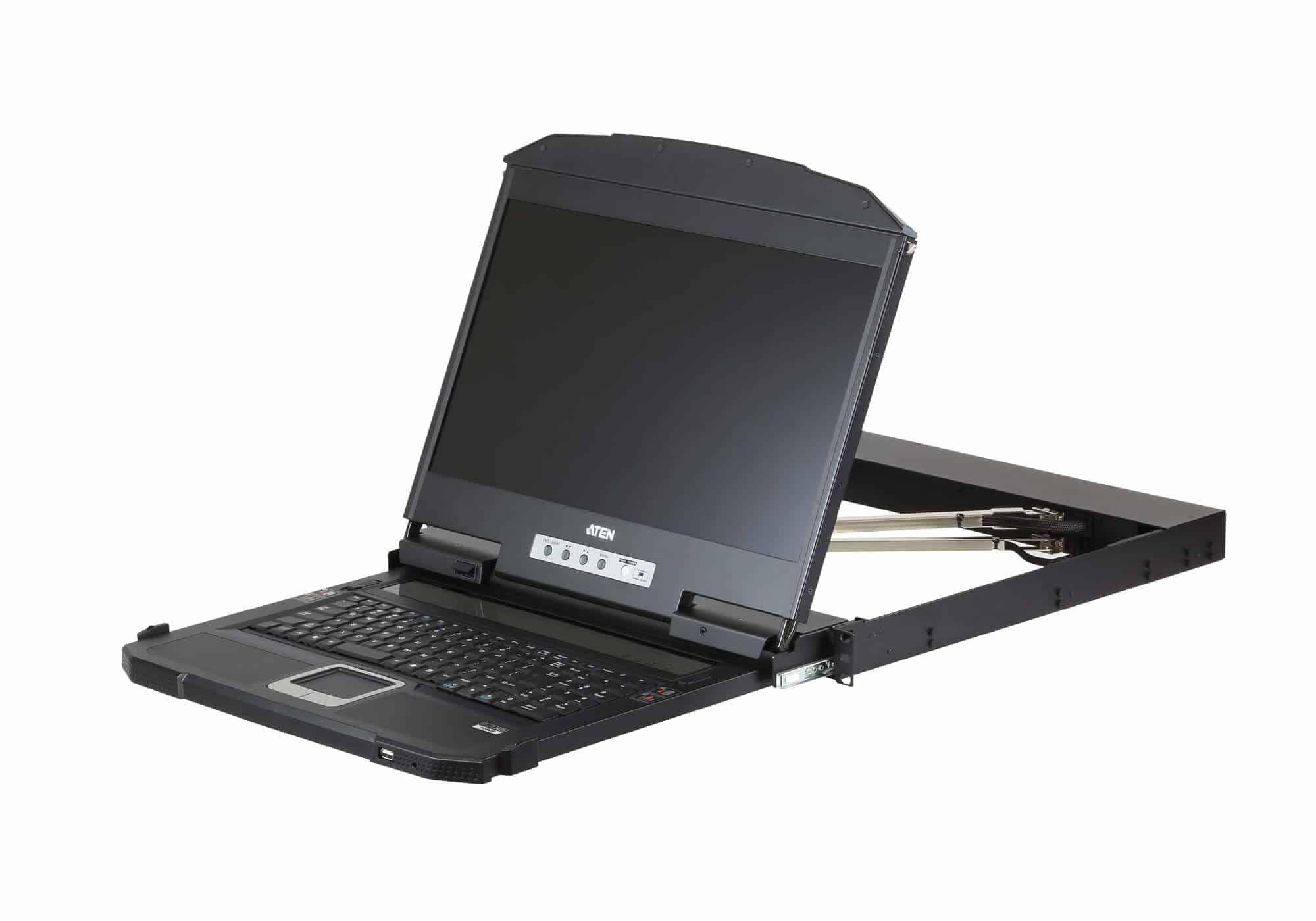 ATEN CL3800NW rack console 47 cm (18.5") 1920 x 1080 Pixels Metaal, Kunststof Zwart 1U