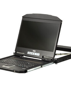 ATEN CL3700NW rack console 47 cm (18.5") 1920 x 1080 Pixels Metaal, Kunststof Zwart 1U