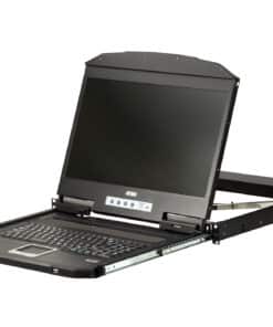 ATEN 1U Ultra Korte Diepte Enkelvoudige Rail Breedbeeld LCD-console (USB / HDMI)