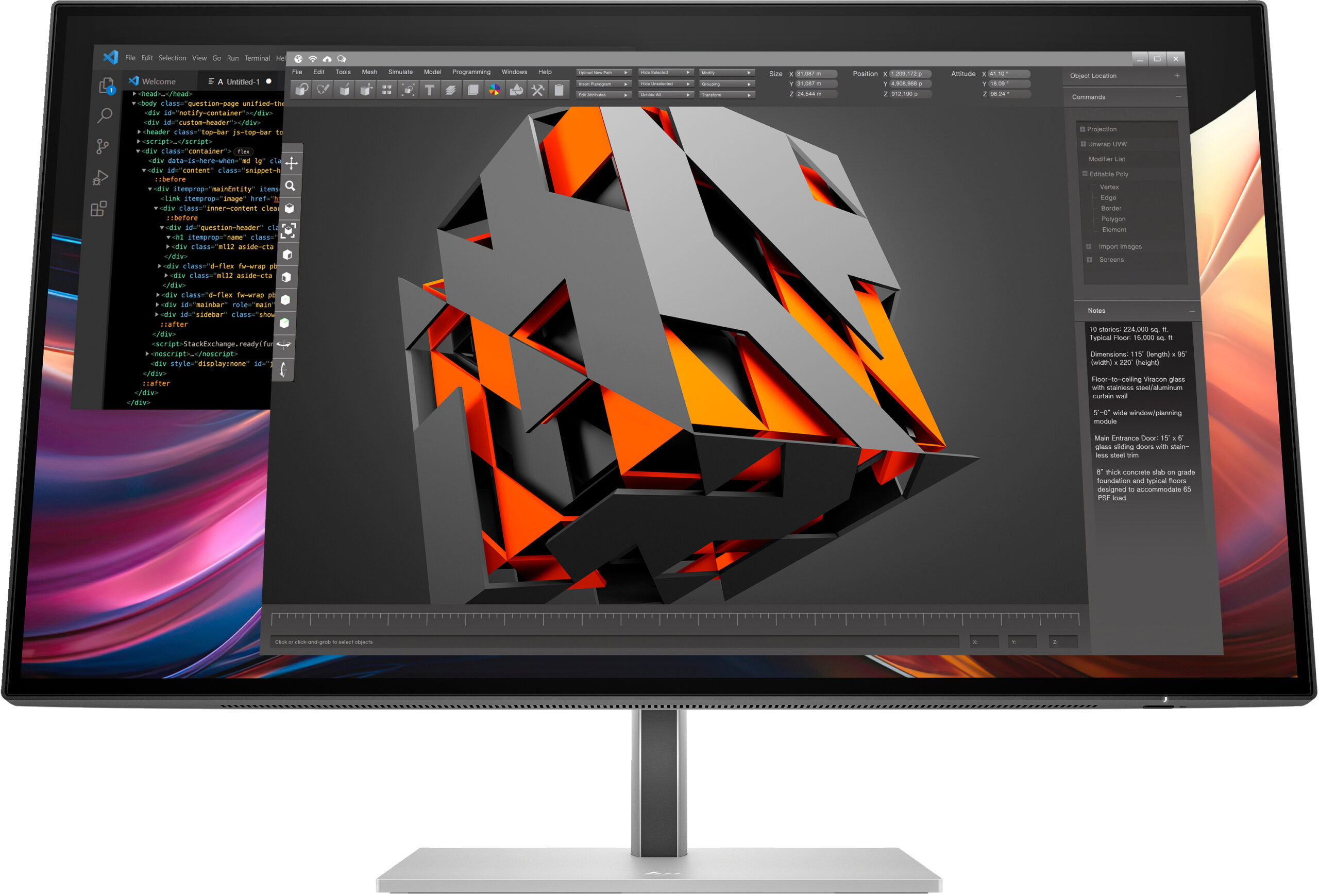 HP Serie 7 Pro 27 inch QHD-monitor - 727pq