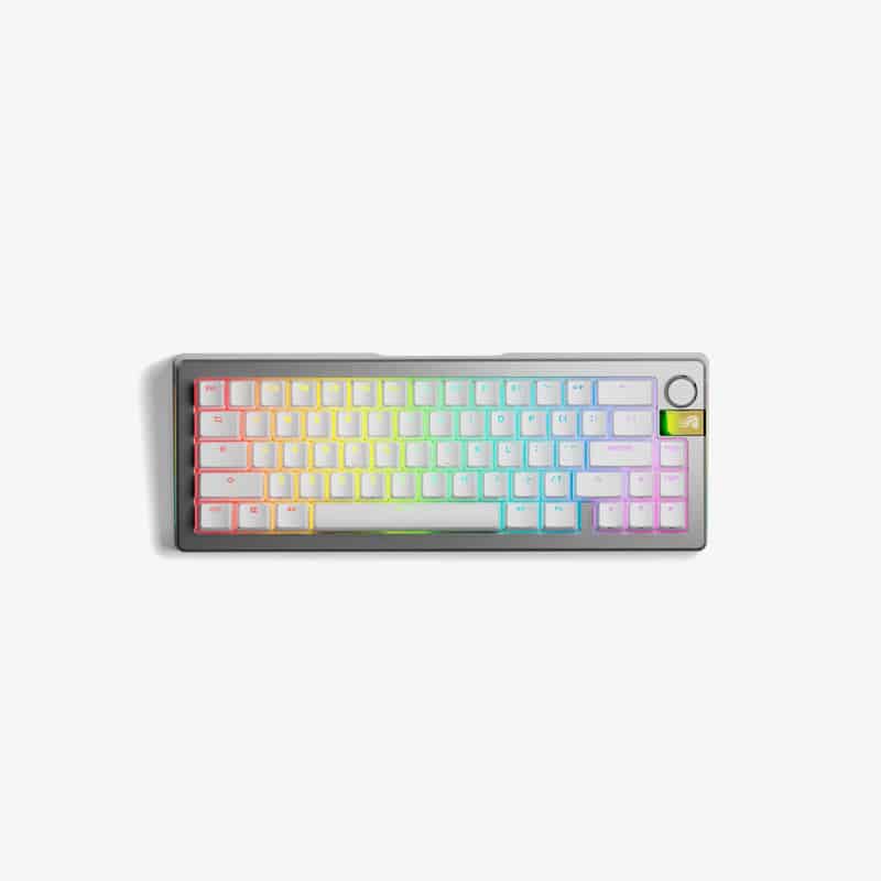 Glorious Gaming GMMK 3 PRO HE 65% Prebuilt Wireless toetsenbord Gamen RF Draadloos QWERTY Amerikaans Engels Zilver