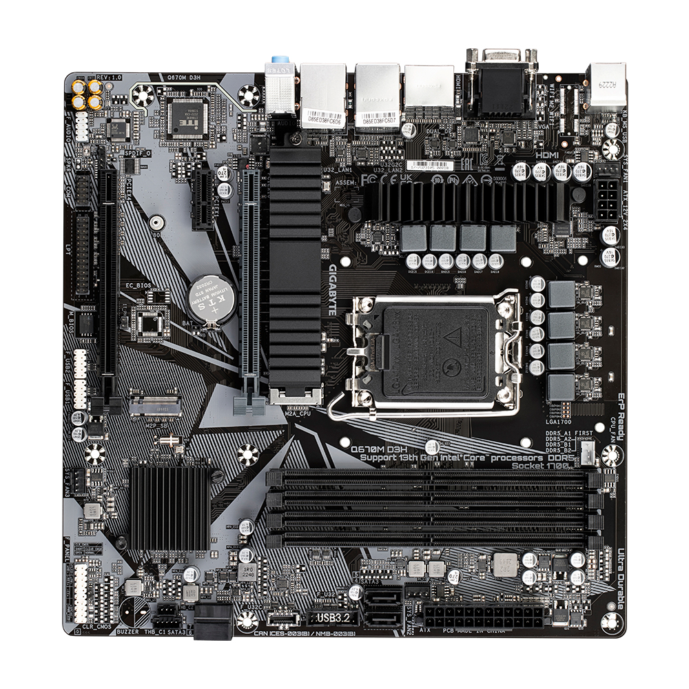 GIGABYTE Q670M D3H moederbord Intel Q670 LGA 1700 micro ATX - Afbeelding 5