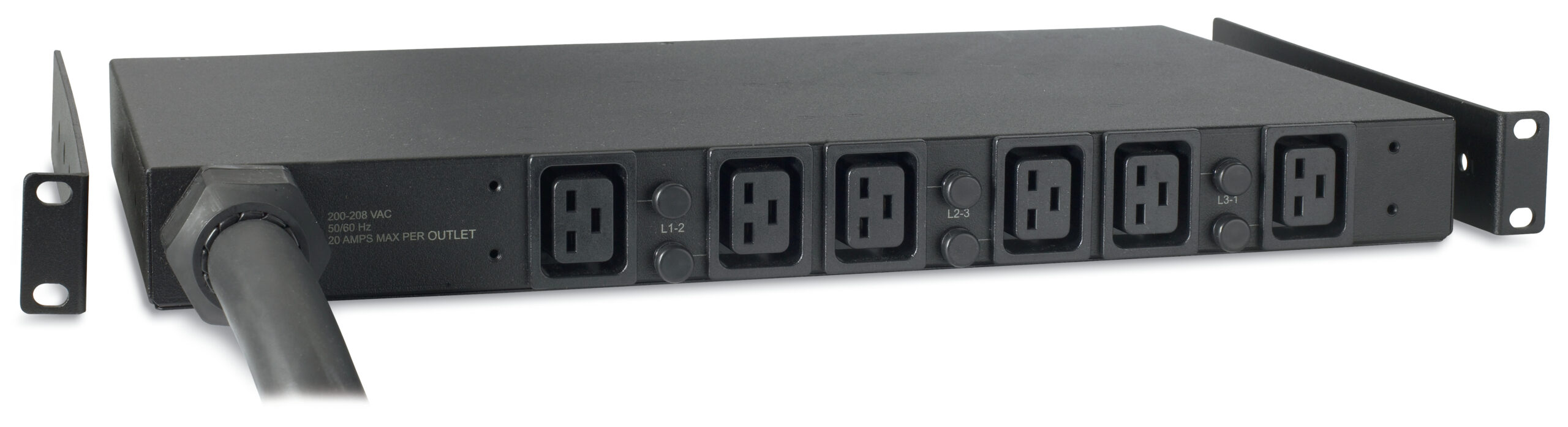 APC Rack PDU, Basic, 1U, 32A, 400V, (6x) C19, IEC 309 32A 3Fase stekker - Afbeelding 8
