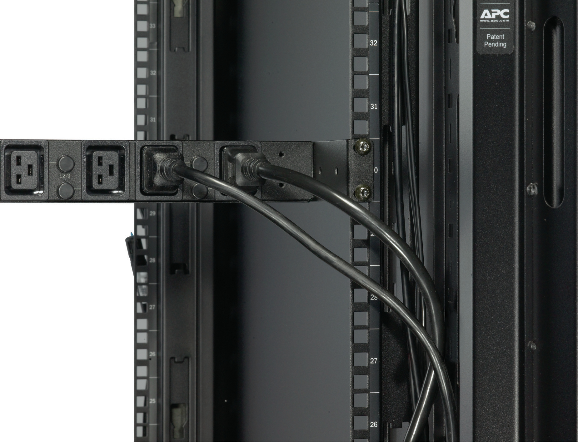 APC Rack PDU, Basic, 1U, 32A, 400V, (6x) C19, IEC 309 32A 3Fase stekker - Afbeelding 3
