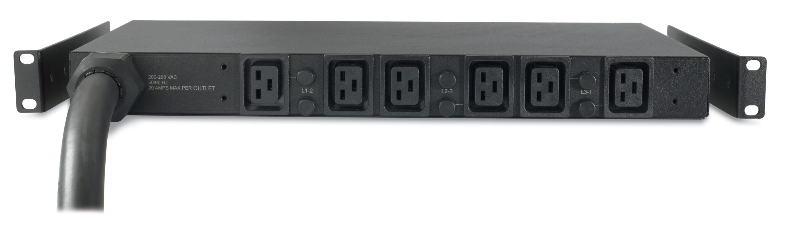 APC Rack PDU, Basic, 1U, 32A, 400V, (6x) C19, IEC 309 32A 3Fase stekker - Afbeelding 5