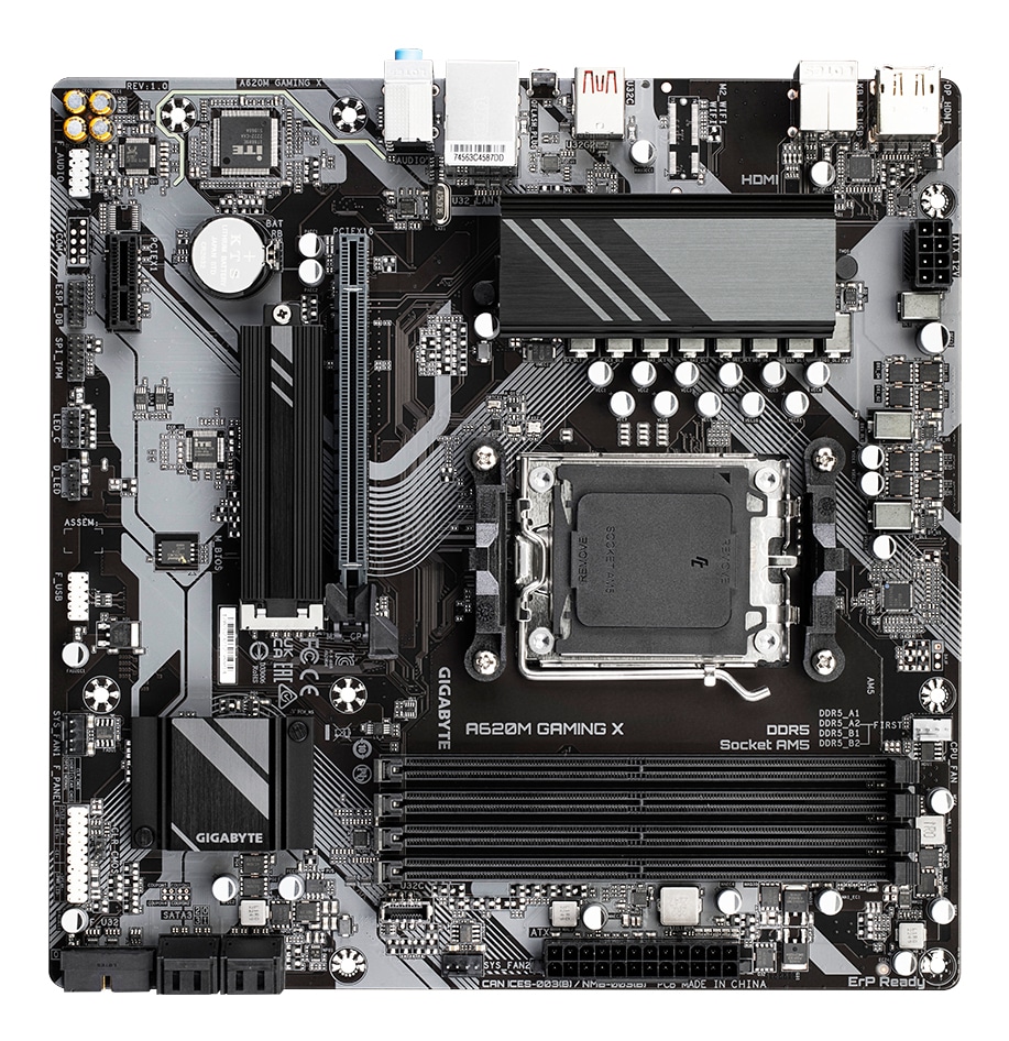 GIGABYTE A620M GAMING X moederbord AMD A620 Socket AM5 micro ATX - Afbeelding 5