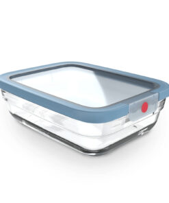 Tefal oneClick Glass N1240310 vershoudbakje 2L, rechthoekig, blauw