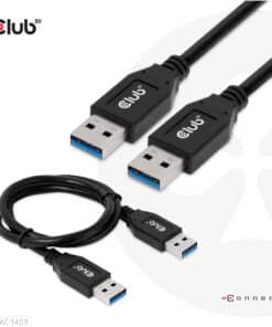 CLUB3D USB Type-A Gen2(10G) cable, 3A M/M 0.5m / 1.64 ft - Afbeelding 3