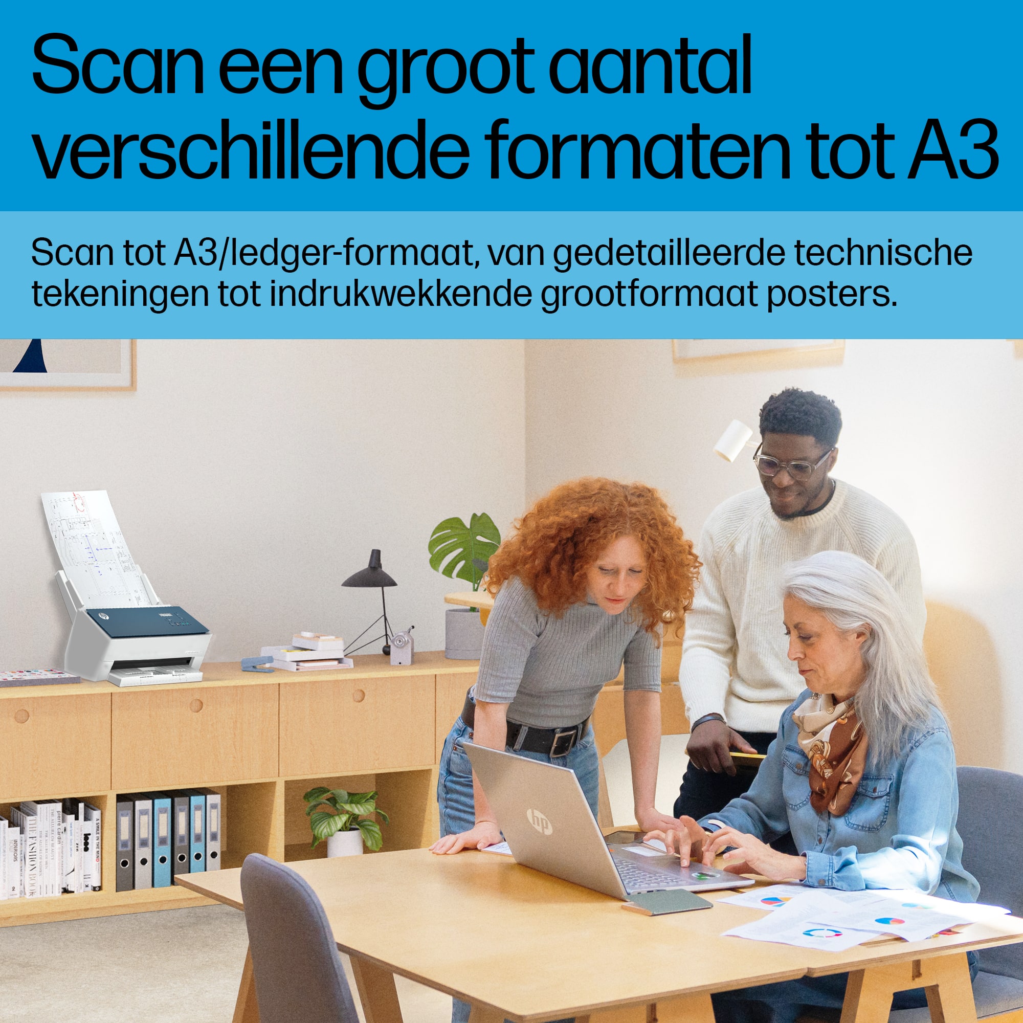 HP ScanJet Enterprise Flow 9000 s1 Paginascanner 600 x 600 DPI A3 Blauw, Wit - Afbeelding 6