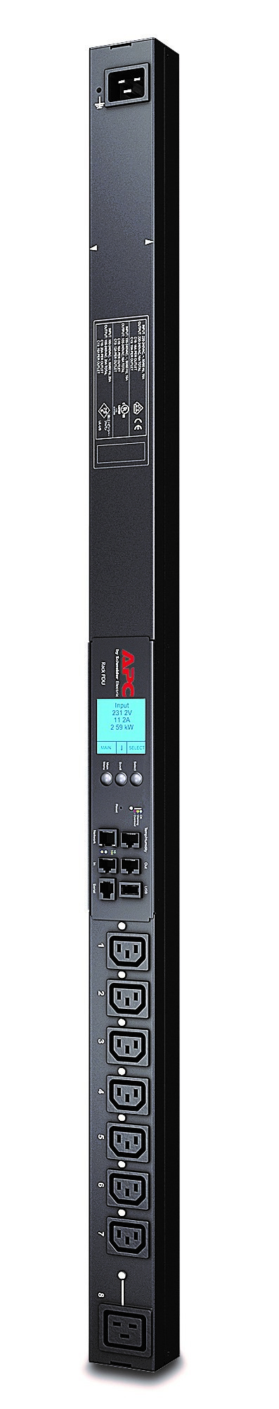 APC Rack PDU AP8958 - Switched, ZeroU, 16A, 230V, (7x) C13 & (1x) C19