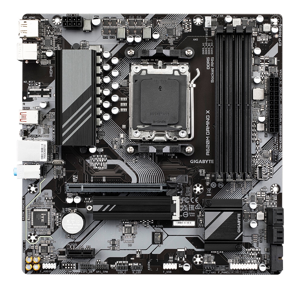 GIGABYTE A620M GAMING X moederbord AMD A620 Socket AM5 micro ATX - Afbeelding 2