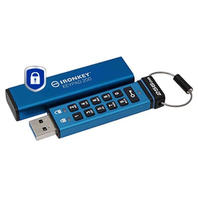 Kingston Technology IronKey 256GB Keypad 200, FIPS 140-3 Lvl 3 AES-256 versleuteld - Afbeelding 2