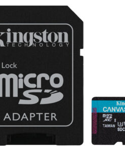 Kingston Technology 256GB microSDXC Canvas Go! Plus Gen4 200MB/s A2 U3 V30 kaart + adapter