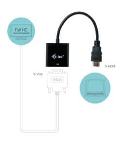 i-tec HDMI2VGAADA video kabel adapter 0,15 m HDMI VGA Zwart - Afbeelding 3