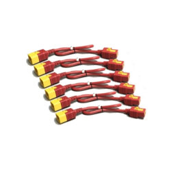 APC Voedingskabelkit (6 EA), met vergrendeling, C19 NAAR C20, 1,2M (4FT), rood