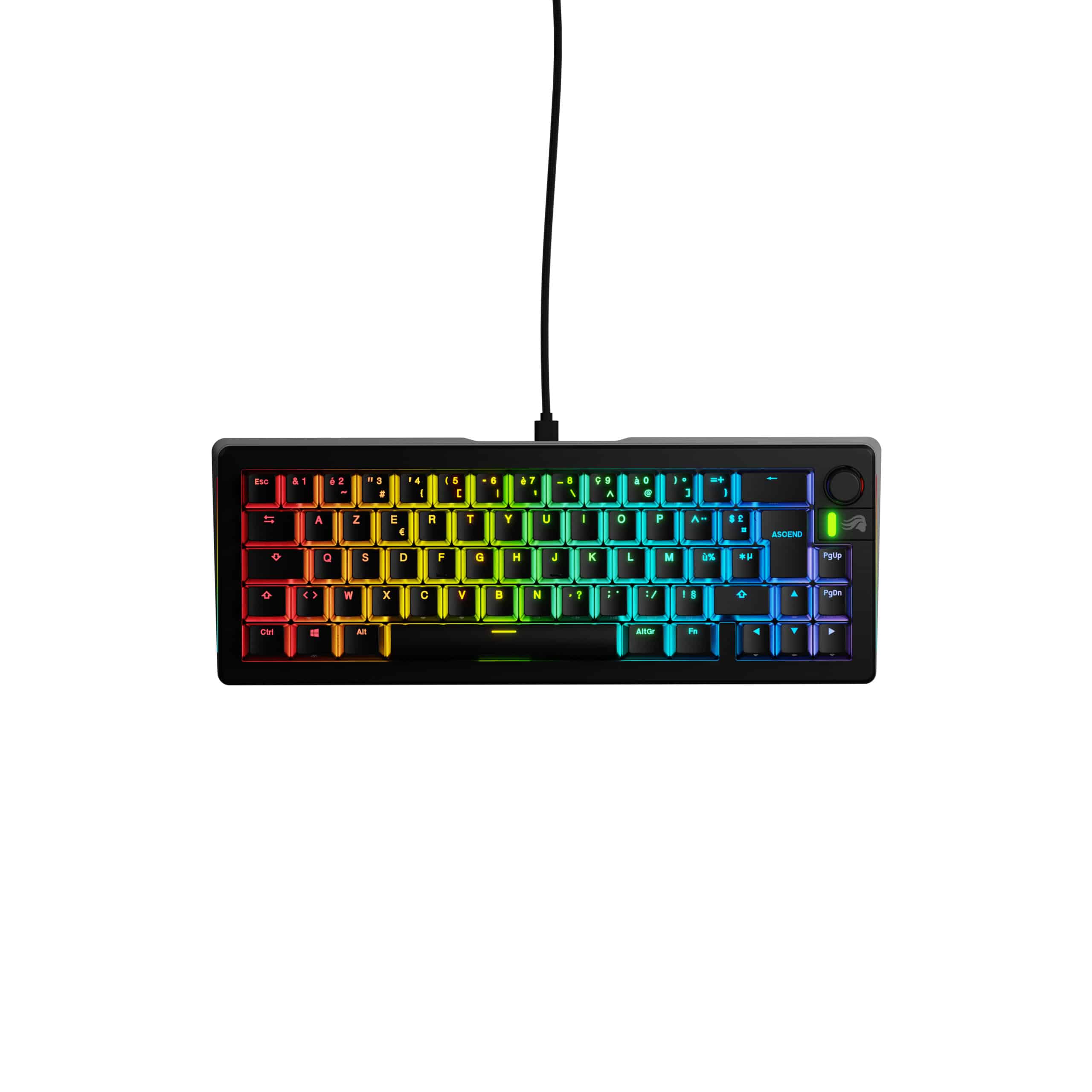 Glorious Gaming GMMK 3 65% Prebuilt toetsenbord Gamen USB AZERTY Frans Zwart - Afbeelding 2