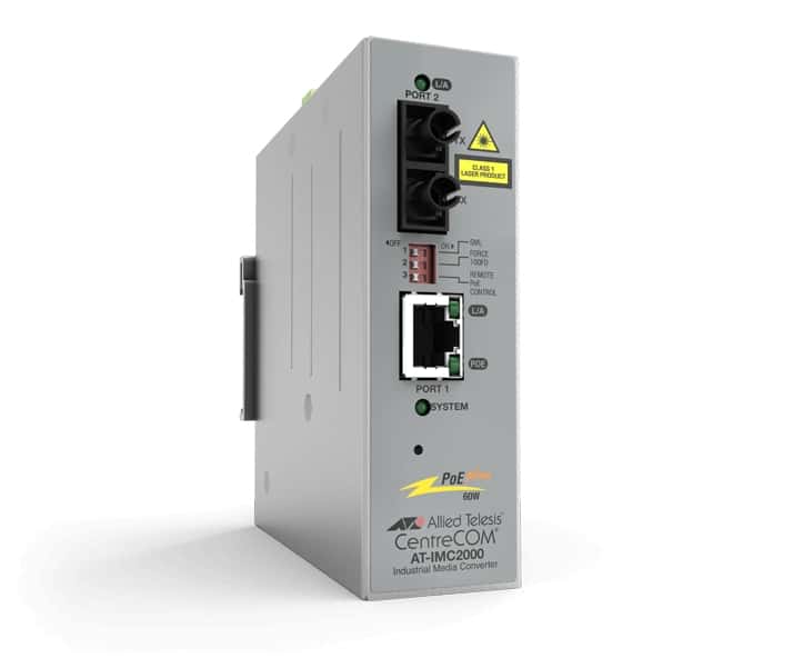 Allied Telesis AT-IMC2000TP/SC-980 netwerk media converter 1000 Mbit/s 850 nm Multimode Grijs