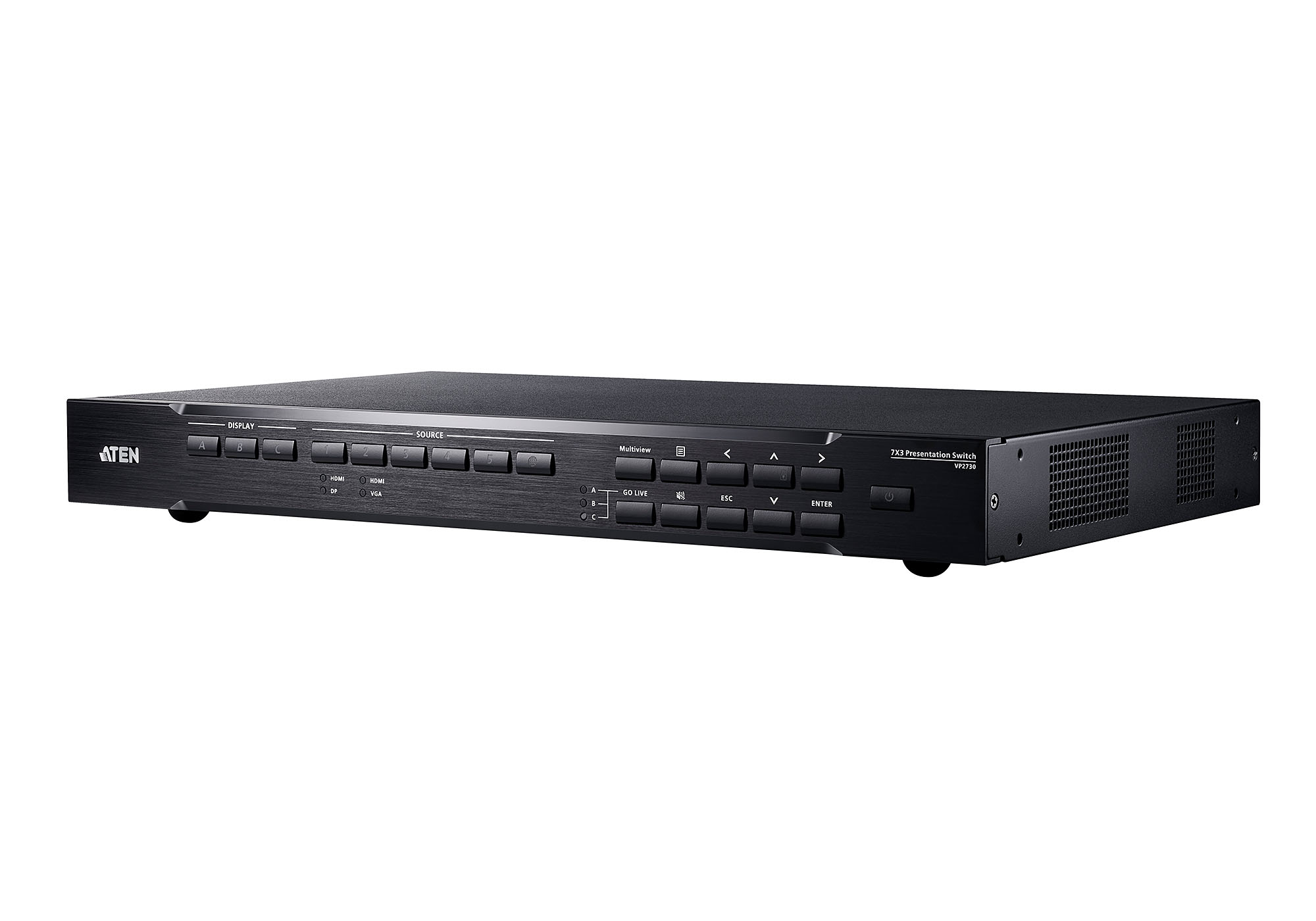 ATEN 7 x 3 Matrix Switch voor naadloze presentaties met schaler, streaming, audiomixer en HDBaseT