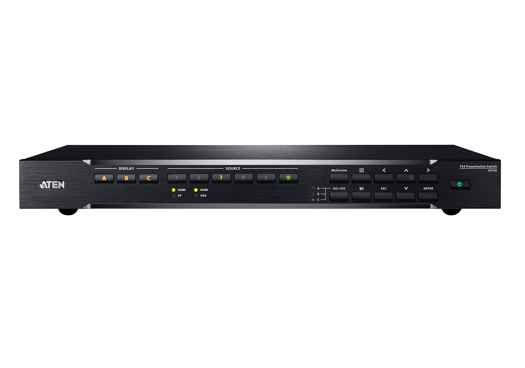 ATEN 7 x 3 Matrix Switch voor naadloze presentaties met schaler, streaming, audiomixer en HDBaseT - Afbeelding 3