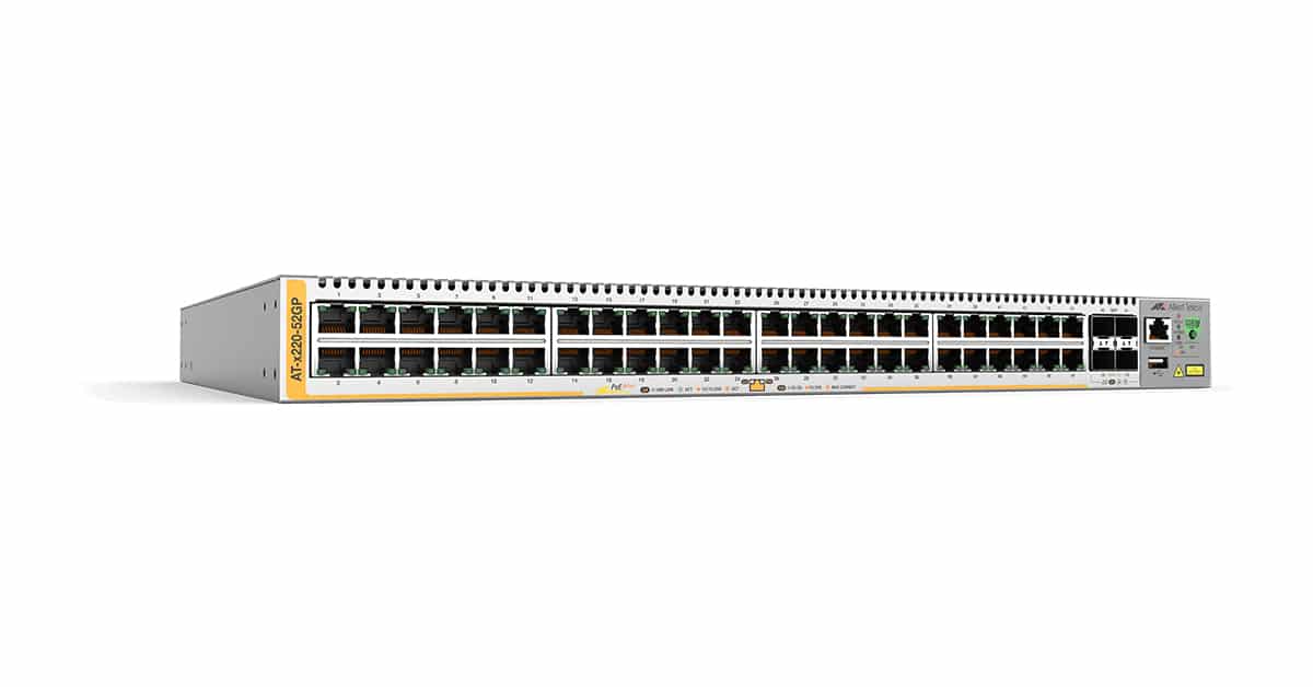 Allied Telesis AT-x220-52GP-50 Managed L3 Gigabit Ethernet (10/100/1000) Power over Ethernet (PoE) 1U Grijs