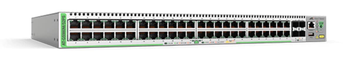 Allied Telesis AT-GS980M/52PS-50 Managed L3 Gigabit Ethernet (10/100/1000) Power over Ethernet (PoE) Grijs