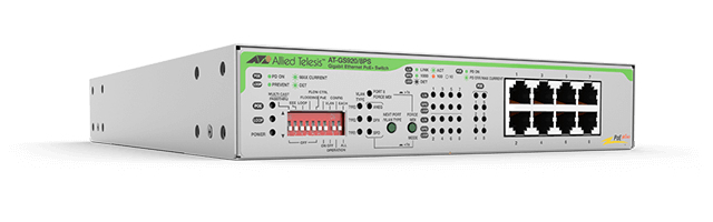 Allied Telesis AT-GS920/8PS-50 Managed Gigabit Ethernet (10/100/1000) Power over Ethernet (PoE) 1U Grijs