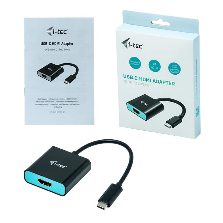 i-tec C31HDMI60HZP video kabel adapter 0,15 m USB Type-C HDMI Zwart, Turkoois - Afbeelding 4