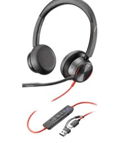 HP Poly Blackwire 8225 Stereo Microsoft Teams Certified USB-C Headset + USB-C/A adapter