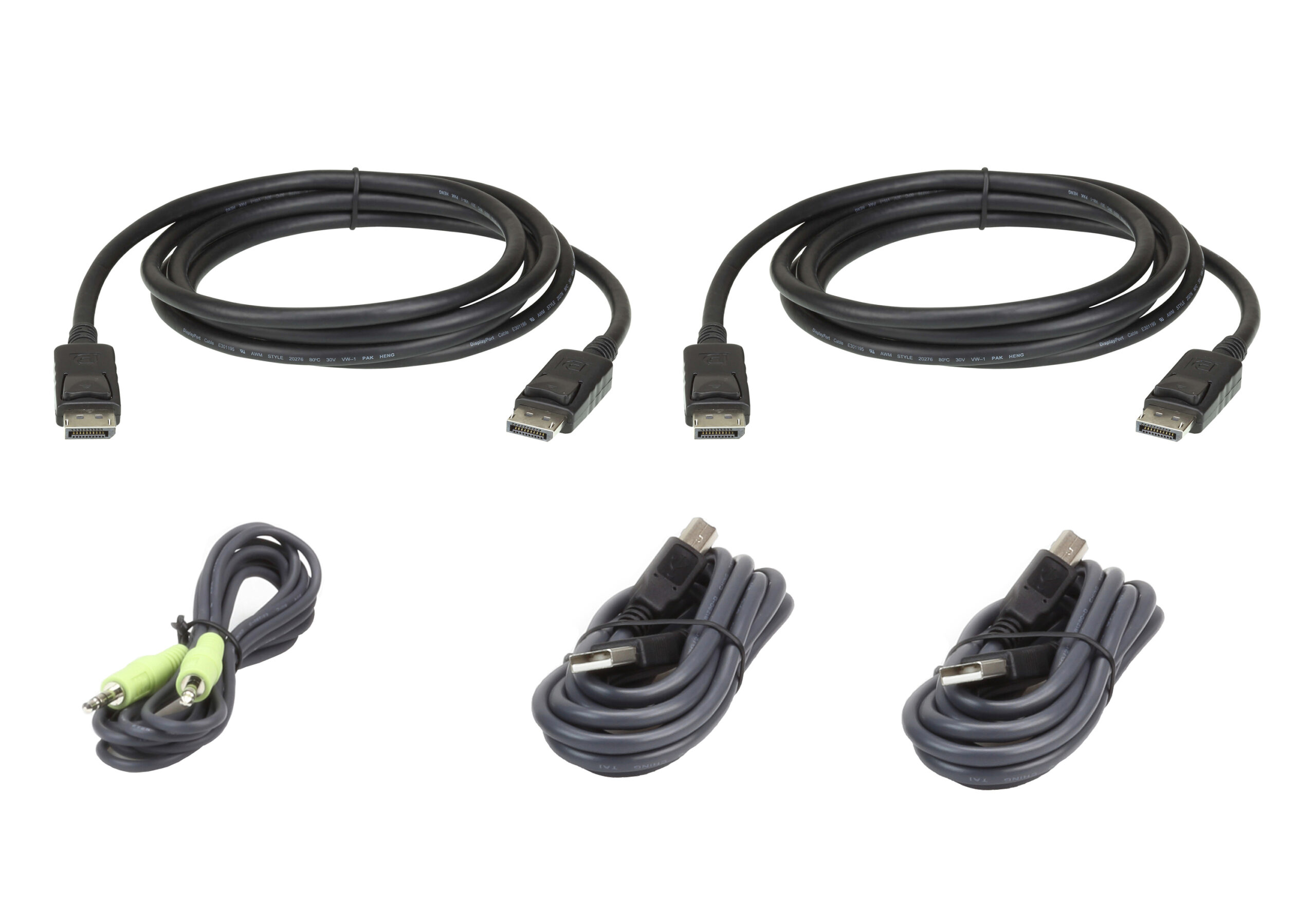 ATEN 3M USB DisplayPort Dubbel Beeldscherm Veilige KVM Kabelpakket