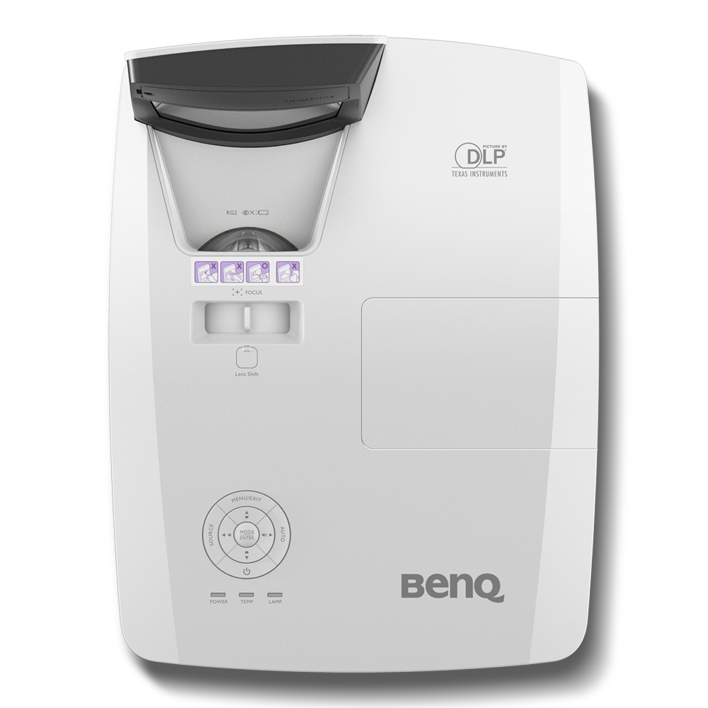 BenQ MW855UST+ Projector met ultrakorte projectieafstand 3500 ANSI lumens DLP WXGA (1280x800) 3D Zwart, Wit - Afbeelding 5