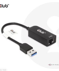 CLUB3D USB 3.2 Gen1 Type A to RJ45 2.5Gbps Adapter