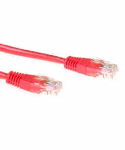 ACT Rode 1 meter U/UTP CAT5E patchkabel met RJ45 connectoren