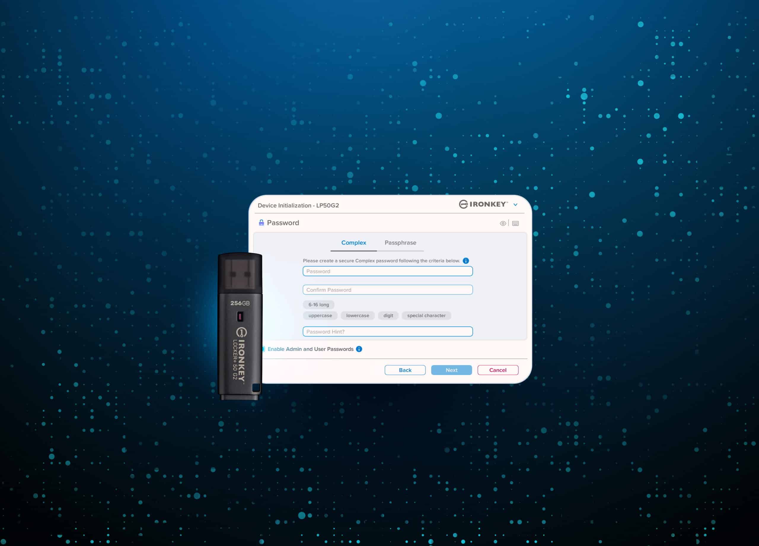 Kingston Technology IronKey 256GB Locker Plus 50 G2, FIPS 197, AES-256 - Afbeelding 6