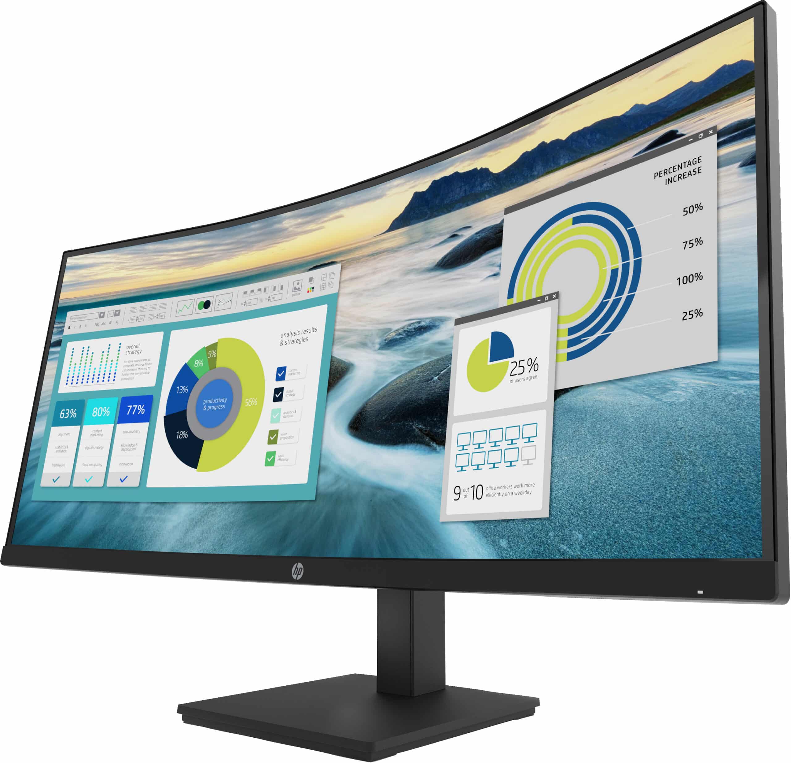 HP P34hc G4 WQHD USB-C Curved monitor - Afbeelding 5