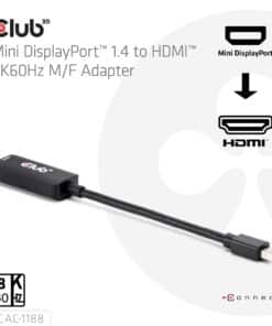 CLUB3D Mini DisplayPort™ 1.4 to HDMI™ 8K60Hz M/F Adapter - Afbeelding 3